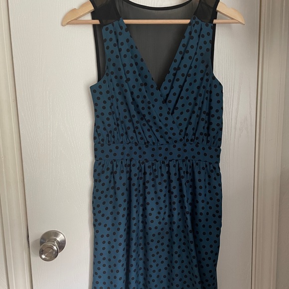 BCBG size 0 teal polka dot - Picture 1 of 6